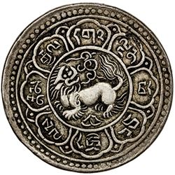 TIBET: AR srang (18.86g), year 15-43 (1909). PCGS EF45