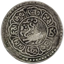 TIBET: AR 5 sho (8.54g), Mekyi mint, year 15-59 (1925). PCGS AU55