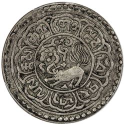 TIBET: AR 5 sho (7.63g), Mekyi mint, year 15-60 (1926). PCGS AU55