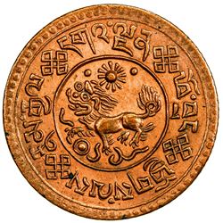 TIBET: AE sho (4.92g), Trabshi mint, year 16-7 (1933). PCGS UNC
