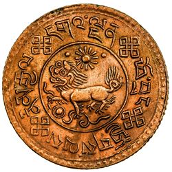 TIBET: AE sho (4.94g), Trabshi mint, year 16-9 (1935). PCGS UNC