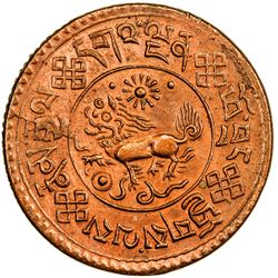 TIBET: AE sho (4.61g), Trabshi mint, year 16-10 (1936). PCGS MS64