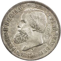 BRAZIL: AR 2000 reis, 1889. AU