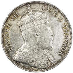 BRITISH HONDURAS: Edward VII, 1901-1910, AR 50 cents, 1906, KM-13, hairlined, AU