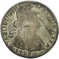 MEXICO: Carlos IV, 1788-1808, BI 8 reales, 1798. F