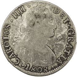 MEXICO: Carlos IV, 1788-1808, BI 8 reales, 1808. F-VF
