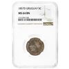 Image 3 : URUGUAY: Republic, AE 5 centesimos, 1857. NGC MS64