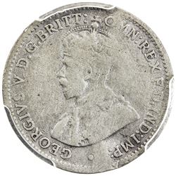 AUSTRALIA: George V, 1910-1936, AR threepence, 1922/1(m). PCGS VG