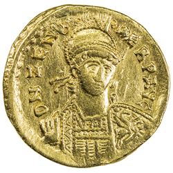 INDO-ROMAN: Zeno, 2nd reign, 476-491, AV solidus (4.37g). VF