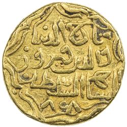 KULBARGA (BAHMANIDS): Taj al-Din Firuz Shah, 1397-1422, AV tanka (11.01g), NM, AH808. VF-EF