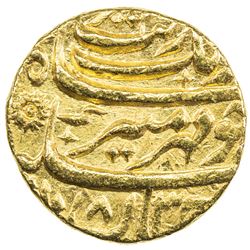 MUGHAL: Aurangzeb, 1658-1707, AV mohur (10.96g), Kabul, AH1083 year 15. EF