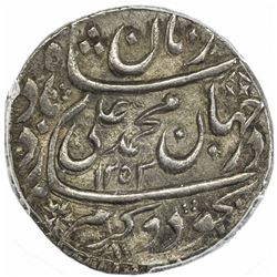 AWADH: Muhammad Ali Shah, 1837-1842, AR rupee, Lucknow, AH1253 year one. PCGS AU53