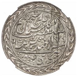 JAIPUR: Man Singh, 1922-1949, AR nazarana rupee, Sawai Jaipur, 1939 year 18. NGC MS63