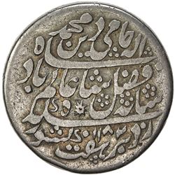 BENGAL PRESIDENCY: AR nazarana rupee (11.35g), "Murshidabad", AH1182 year 10. VF