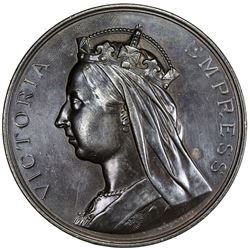 BRITISH INDIA: Victoria, Empress, 1876-1901, AR medal (250g), 1883/84. EF