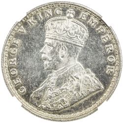 BRITISH INDIA: George V, 1910-1936, AR rupee, ND. NGC MS62