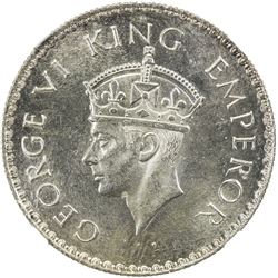 BRITISH INDIA: George VI, 1936-1947, AR rupee, 1938(b). NGC MS63