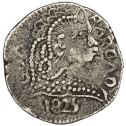 GOA: Joao VI, 1816-1826, AR pardao (5.44g), 1825. VF