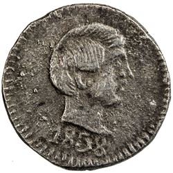 GOA: Pedro V, 1853-1861, AR 60 reis, 1858, KM-277, NGC graded AU58