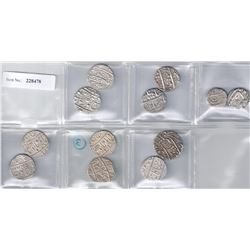 INDIA:LOT of 12 silver rupees