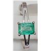 Image 2 : 10K WHITE GOLD EMERALD RING, NATURAL EMERALD, APPROX WEIGHT BY GAUGE:0.65. RETAIL $1400