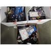 Image 1 : 3 BOXES OF ELECTRONICS/CORDS/CASES/MISC