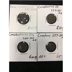 ANCIENT ROME COIN LOT OF 4 COINS! LATE ROMAN!
