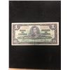 Image 1 : 1937 BANK OF CANADA $1 NOTE! WIDE PANEL!