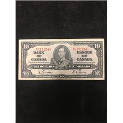 1937 BANK OF CANADA $10 NOTE!