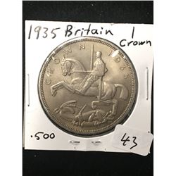 1935 BRITISH CROWN! NICE GRADE!