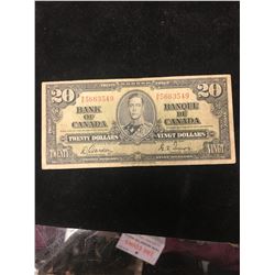 1937 CBANK OF CANADA $20 NOTE!