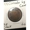 Image 1 : 1858 CANADA LARGE CENT! RARE HIGH GRADE WITH DIE CRACK!