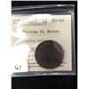 Image 1 : 1859 NARROW 9 CANADA LARGE CENT! ICCS MS-60!