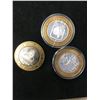 Image 2 : LOT OF 3 SILVER GAMBLING TOKENS!LIMITED EDITION TOKENS!