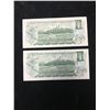 Image 2 : 1973 BANK OF CANADA EAX REPLACEMENT NOTES! LOT OF 2 NOTES!