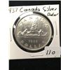 Image 1 : 1937 CANADA SILVER DOLLAR!