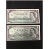 Image 1 : 1967 BANK OF CANADA $1 ROLLOVER NOTES!