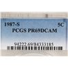 Image 3 : 1987-S JEFFERSON NICKEL PCGS PR69 DCAM