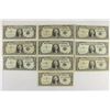 Image 1 : 10 ASSORTED 1957 $1 SILVER CERTIFICATES