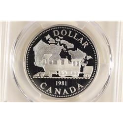 1981 CANADA TRANS-CAN (LOCOMOTIVE) SILVER DOLLAR