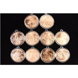 10 AMERICAN WILDLIFE SERIES COPPER ROUNDS