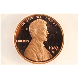 1987-S LINCOLN CENT ANACS PR70 DCAM