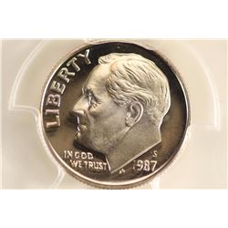 1987-S ROOSEVELT DIME PCGS PR69 DCAM