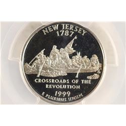 1999-S SILVER NEW JERSEY QUARTER PCGS PR69 DCAM