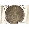 Image 1 : 1936-F GERMAN SILVER 5 MARKS WITH SWASTIKA