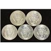 Image 2 : 5 ASSORTED 1967-1969 40% SILVER JOHN F. KENNEDY