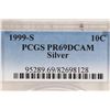 Image 3 : 1999-S SILVER ROOSEVELT DIME PCGS PR69 DCAM
