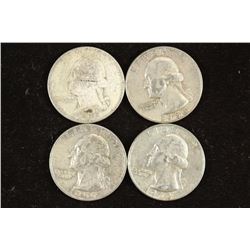 1941,56,59-D & 64-D WASHINGTON SILVER QUARTERS