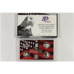 2008 SILVER US 50 STATE QUARTERS PROOF SET WITHBOX