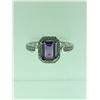 Image 1 : Michigan – Emerald Cut Amethyst and Diamond Ring